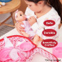 Prextex Ensemble d'Accessoires pour Poupée, Bébé/Enfant, Kit Débutant avec Sacoche de Transport à Fermeture Zippée et Dînette,Ac