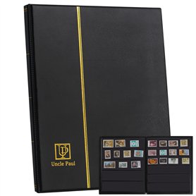 Album de timbres 120 pochettes - Porte-timbres en cuir synthétique de différentes tailles