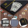 Uncle Paul 60 Pochettes Monnaie Album-7.7 "x 3.2" Billets Collecte Titulaire Similicuir Stockage Livre pour Billets Dollars Bill
