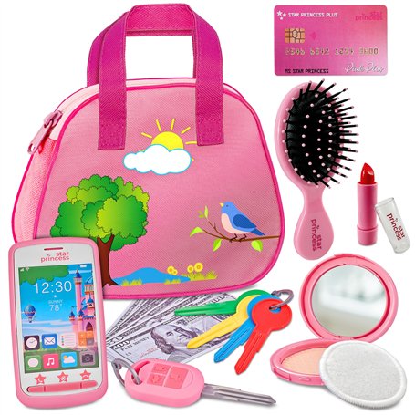 Star Princess Sac à Main de Jeu pour Enfants avec Accessoires