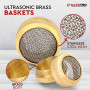 Ultrasonic Cleaner Baskets for Small Parts | Set of 2 Ultrasonic Parts Cleaner Basket with Screw Lock | Brass Body Stainless Ste