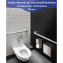 Poubelle de salle de bain avec récipient amovible pour une meilleure hygiène. Montage facile sur n'importe quel mur/cloison. Opt