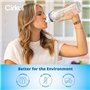 Cirkul Kit de démarrage de bouteille d'eau en plastique sans BPA de 946 ml avec couvercle bleu marine, 2 cartouches de saveur (1