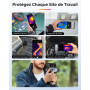 TOPDON TS001 Caméra thermique Android, lentille réglable de 9 mm, Plage d'observation 0,1-500 m, Résolution IR 512 x 384, Imageu