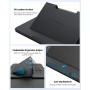 AboveTEK Bureau Portable pour Ordinateur Portable avec Tapis de Souris Rétractable à Droite, Bouclier Thermique Antidérapant Bur