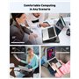 AboveTEK Bureau Portable pour Ordinateur Portable avec Tapis de Souris Rétractable à Droite, Bouclier Thermique Antidérapant Bur