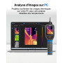 TOPDON TC004 SE Camera Thermique, avec 21 Heures d'Autonomie, 32Go Mémoire, Enregistrement Vidéo, Analyse d'Image PC, 256*192 Ré