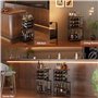 Nuovoware Rack Vin Autoportant Au Sol, Casier Vin Table 3 Étages avec Porte-Verres, Présentoir Liqueur Polyvalent pour Home Bar,
