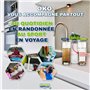 ÖKO Gourde filtrante orange 1 litre pour rendre saine l'eau non potable et ôter virus, pesticides, bactéries, protozoaires, chlo
