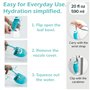 LumoLeaf Gourde pour Chien – Distributeur d’Eau Portable avec Gamelle Feuille Pliable – Bouteille de Voyage Légère pour Petits e