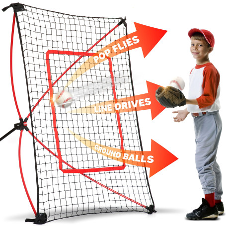 NETPLAYZ Filet d'entraînement de baseball pour enfants – Pitch back