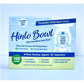 Hinlo Lot de 100 doublures jetables pour cuvette de toilette – Protection contre les éclaboussures – Doublures de chaise percée