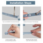 GlasFlength Push to Open Aimant Poussoir Porte Placard Loquet Magnetique, 10 Pièces Tampon Amortisseur Ouvre et Ferme la Porte a