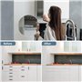 GlasFlength Push to Open Aimant Poussoir Porte Placard Loquet Magnetique, 10 Pièces Tampon Amortisseur Ouvre et Ferme la Porte a