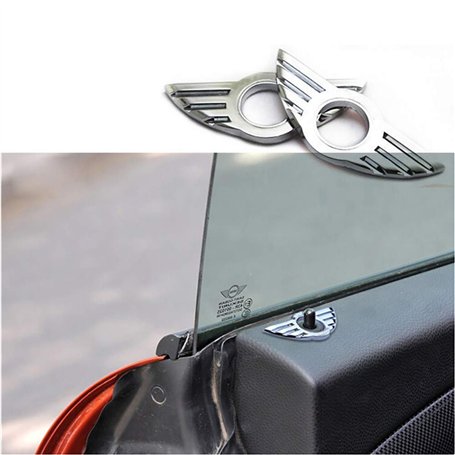 zhengming2 Lot de 2 autocollants décoratifs en forme d'ailes pour BMW Mini Cooper