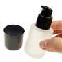 Lot de 2 flacons vides de 30 ml en verre dépoli avec bouchon anti-poussière noir pour produits cosmétiques, émulsion de maquilla
