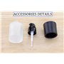 Lot de 2 flacons vides de 30 ml en verre dépoli avec bouchon anti-poussière noir pour produits cosmétiques, émulsion de maquilla