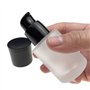 Lot de 2 flacons vides de 30 ml en verre dépoli avec bouchon anti-poussière noir pour produits cosmétiques, émulsion de maquilla
