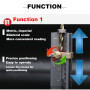 Jauge de mesure multifonction 3 en 1 - Jauge de profondeur de forage et de point de forage - Jauge d'angle de meulage et de haut