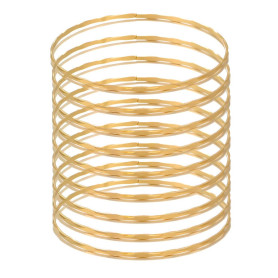 Jascatin Lot de 9 bracelets joncs multicouches en métal doré à motif géométrique brillant pour femme