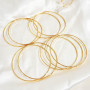 Jascatin Lot de 9 bracelets joncs multicouches en métal doré à motif géométrique brillant pour femme, Métal