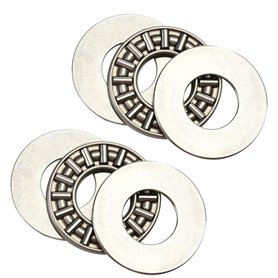 Othmro Lot de 2 Roulements à Rouleaux Coniques AXK1226 à Siège Plat en Acier Chromé 12 x 26 x 4 mm