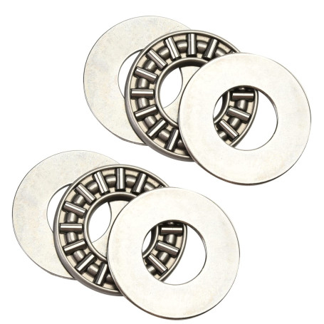 Othmro Lot de 2 Roulements à Rouleaux Coniques AXK1226 à Siège Plat en Acier Chromé 12 x 26 x 4 mm