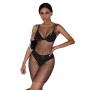 Formery Maillot de bain sexy en maille avec strass transparents pour la plage