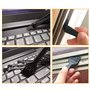 Brosse de nettoyage pour clavier - Kit de nettoyage pour PC - Brosse antistatique en plastique pour ordinateur portable et clavi