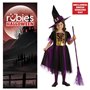 robe dorée et violette avec chapeau