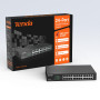 Tenda TEG1024D Commutateur Gigabit 24 Ports, commutateur Ethernet Non géré monté en Rack 24 Ports avec optimisation du trafic, P