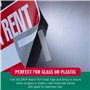 Velcro Marque Transparent Fin | Ruban Adhésif Auto-Agrippant | Découpable à la Longueur Souhaitée | Idéal pour la Salle de Class