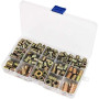 Ruolin 230 Pcs Écrous Hexagonaux M4 M5 M6 M8 M10 avec Inserts Filetés, Alliage de Zinc Insert Fileté Hexagonale Écrous Inserts p