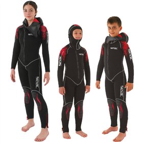SEAC First Combinaison de plongée avec Capuche intégrée pour Enfants et Adolescents