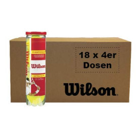 Wilson Championship All Court Lot de 72 balles de tennis en carton avec 18 boîtes de balles de tennis avec 4 balles de tennis Wi