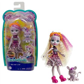 Enchantimals Savane Ensoleillée mini-poupée Zadie Zèbre et figurine animale Rayure