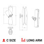 RAM Mount RAM-201U-D kit de support - Kits de support (232 mm)