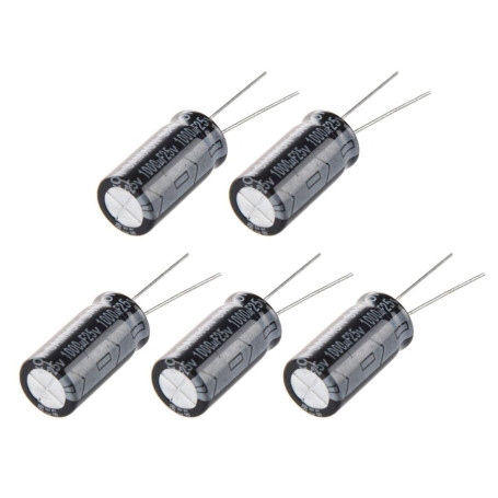 5 x 25V 1000uF 105C Radial condensateur électrolytique 10x20mm