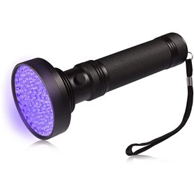 LEDGLE Lampe de Poche UV Lampe de Torche 100 LEDs Ultra Violet pour Animal Domestique d'urine Détecteur de Taches-Noir