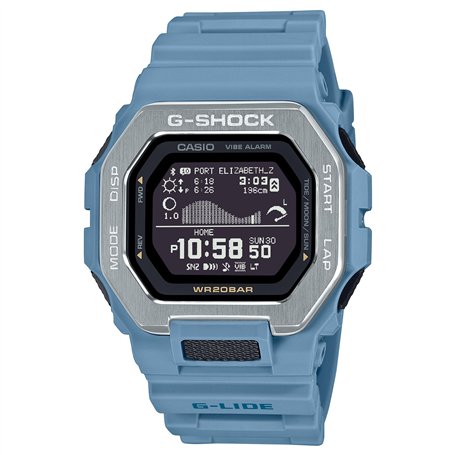 Casio G-Shock G-Lide GBX-100-2A Montre numérique de surf Bleu océan