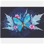 LAZODA DIY 5D Full Drill Diamant Peinture Strass Broderie Point De Croix Arts Craft pour la Décoration de La Maison Bleu Papillo