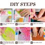 LAZODA DIY 5D Full Drill Diamant Peinture Strass Broderie Point De Croix Arts Craft pour la Décoration de La Maison Bleu Papillo