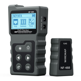 Noyafa Testeur de Tension et de Courant PoE avec Testeur de Câble LCD avec Fonction POE