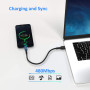 10cm Câble USB C Court, [Lot de 5] Câble USB A vers USB Type C 3A Charge Rapide Cable USB C Android Auto pour Samsung Galaxy A12