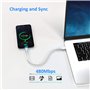30cm Câble USB C Court, [Lot de 5] Câble USB A vers USB Type C 3A Charge Rapide Cable USB C Android Auto pour Samsung Galaxy A12