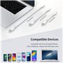 30cm Câble USB C Court, [Lot de 5] Câble USB A vers USB Type C 3A Charge Rapide Cable USB C Android Auto pour Samsung Galaxy A12