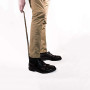 Long Manche Acier Inoxydable Durable Métal Chausse-Pied pour Les Personnes Âgées