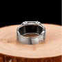 CYSJ Bague, Vintage Véritable 925 Argent Sterling Bague en Pierre Noire Homme Femme Vierge Marie Anneaux Zircone Cubique Onyx Bi