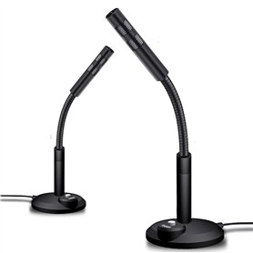 Petyoung Microphone USB à Condensateur Portable Plug & Play pour Ordinateur Pc Ordinateur de Bureau Micro Omnidirectionnel pour