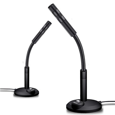 Petyoung Microphone USB à Condensateur Portable Plug & Play pour Ordinateur Pc Ordinateur de Bureau Micro Omnidirectionnel pour